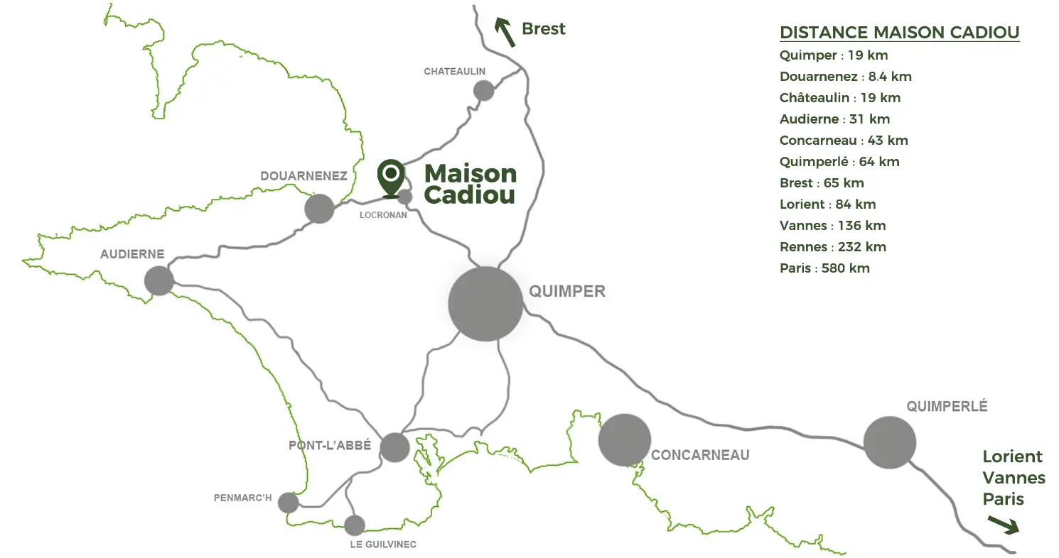 Plan d'accès maison Cadiou
