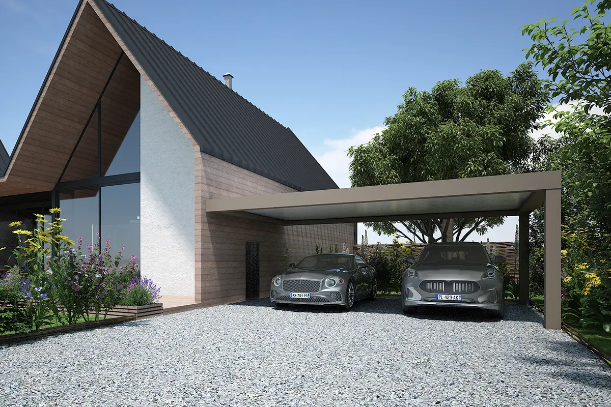 Carport aluminium adossé kostum