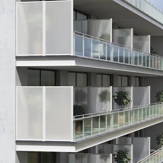 Image Garde-corps extrémité de balcon Eklipse